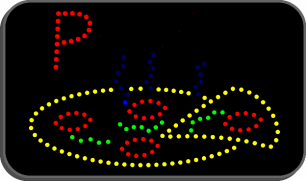 LED-skylt Pizza slice