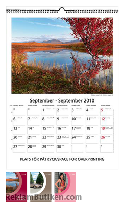 V�ggkalender storlek 210x297mm