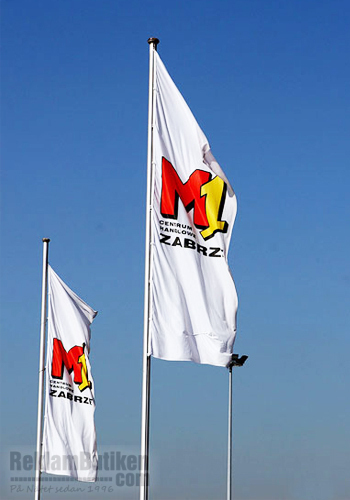 Flagga med reklamtryck