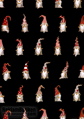 Julpapper Gnomes svart